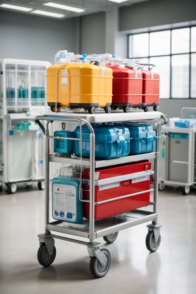 oxygen cylinder with trolley