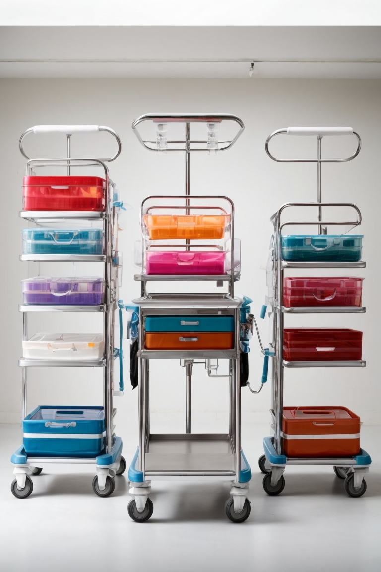 Emergency trolley in hospital