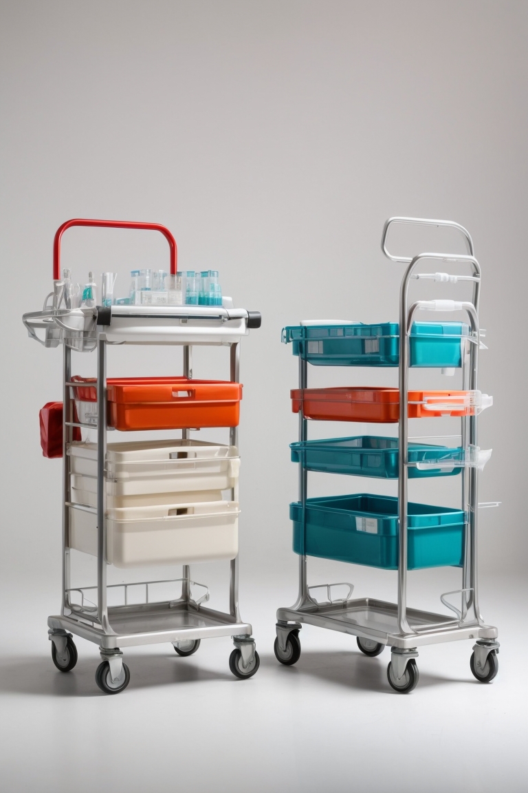 instrument trolley stainless steel