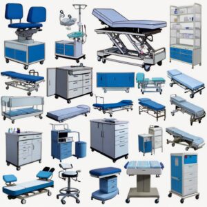 Hospital exam bed