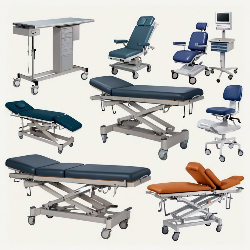 patient Examination table with drawers