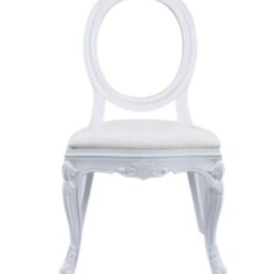 White Louis Chair Sell (Clear Back)
