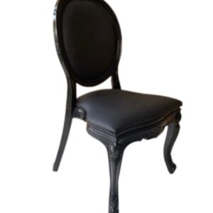 Black Padded Back Louis Chair Sell