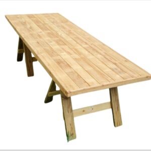Natural Wood Trestle Table