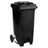 Wheelie Bin - Foot Operated Pedal Bin - 240L - Plastic - Black - 0228