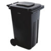 Wheelie Bin - 240L - Recycled Plastic - Black - Pack of 12 - Wheelie Bin 240LR-black
