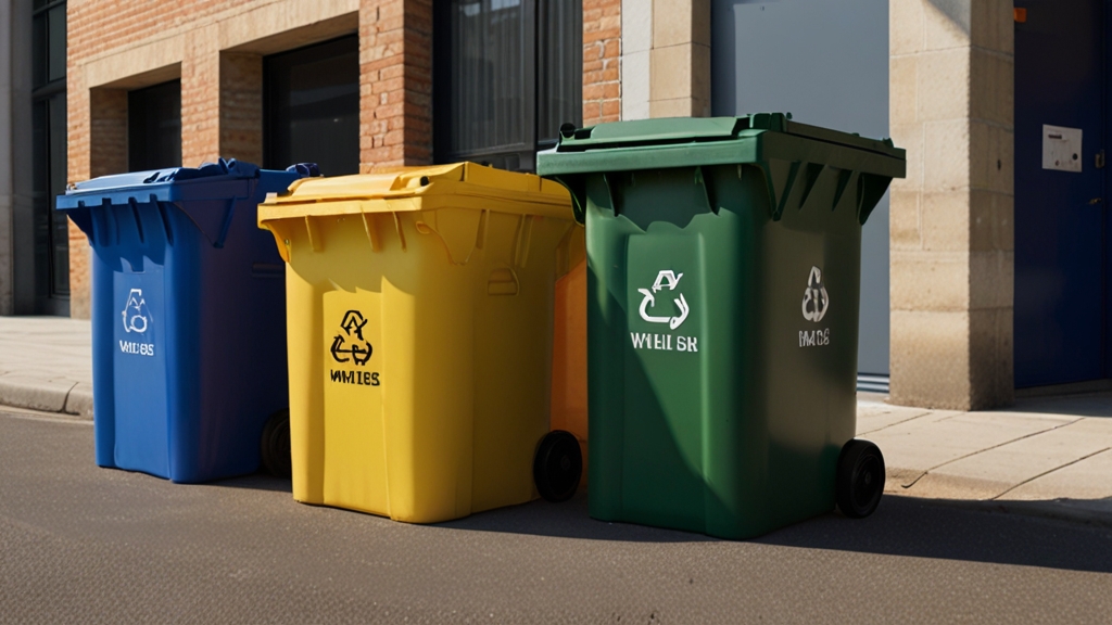 240 litre blue wheelie bin