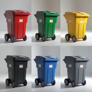 240 liter green wheelie bin