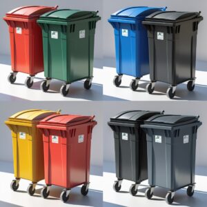 240 liter pink wheelie bin