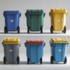 660 liter blue wheelie bin
