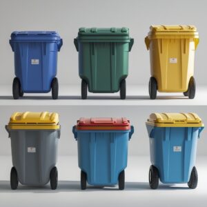 660 liter blue wheelie bin