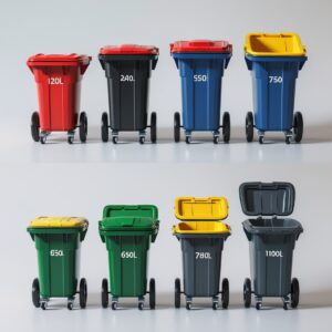 240 liter brown wheelie bin