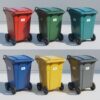 Grey 240 liter wheelie bin