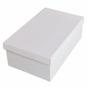 Base & Lid – Shoe Box – White Kraft – 325 x 200 x 115mm