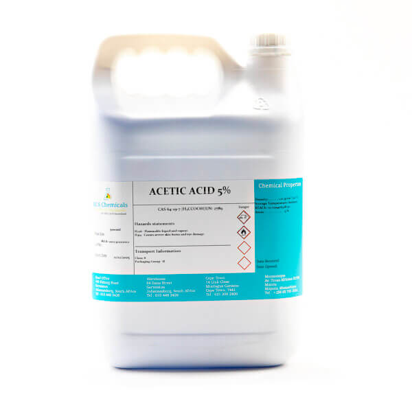 Acetic acid 5% – unstandardised – 5000ml