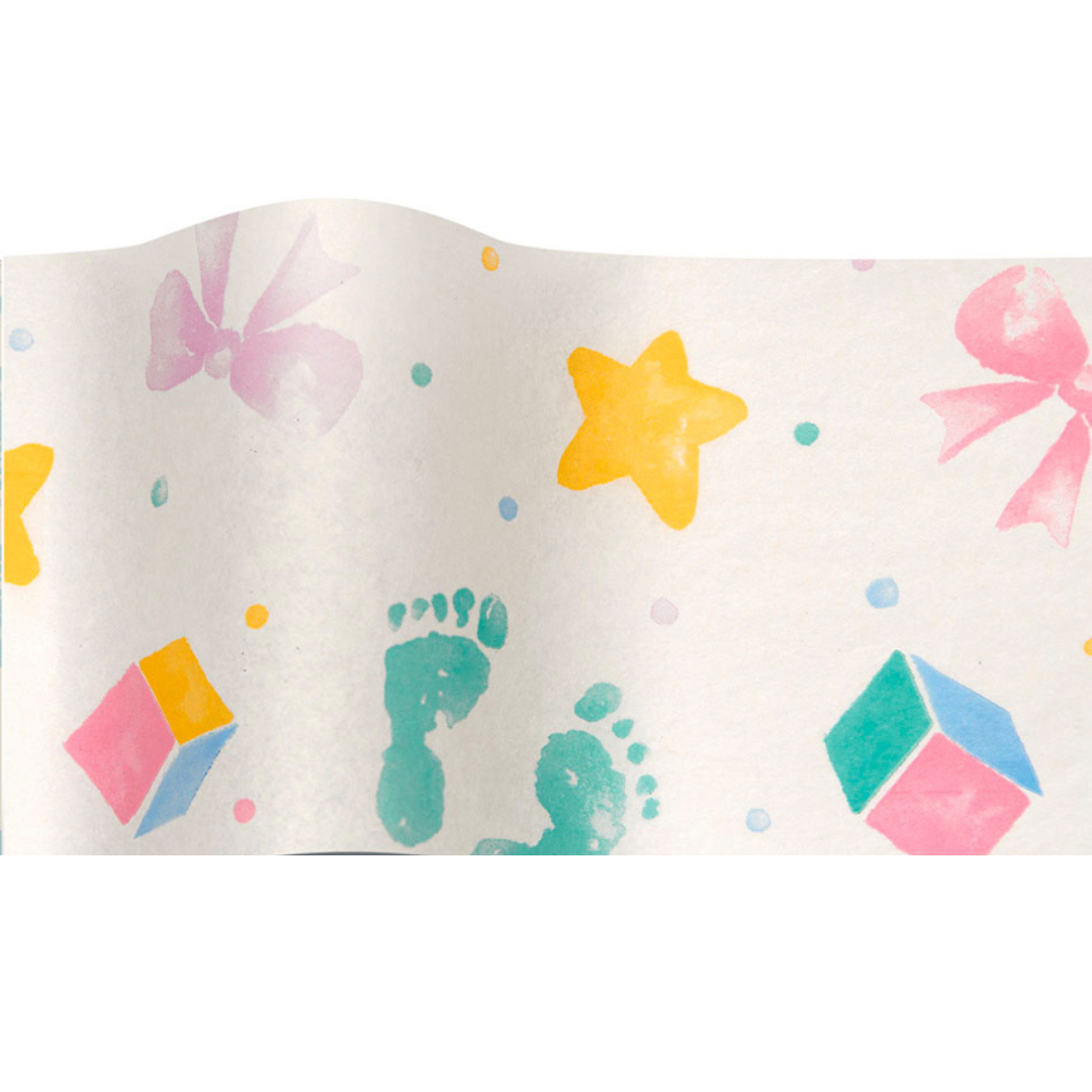 Baby Prints Wrapping Tissue (25 Sheet Pack)