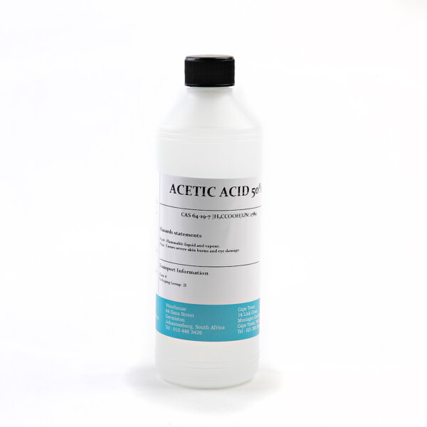 Acetic acid 50% – unstandardised – 500ml