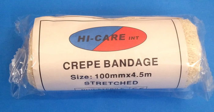 Bandage Crepe – 100mm Hi-care 4,5m Stretched