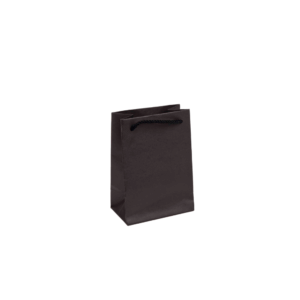 Black A6 paper carrier bag with cord handles