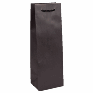 Black Bottle paper carrier bag with cord handles