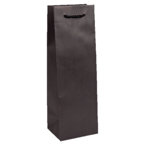 Black Bottle paper carrier bag with cord handles