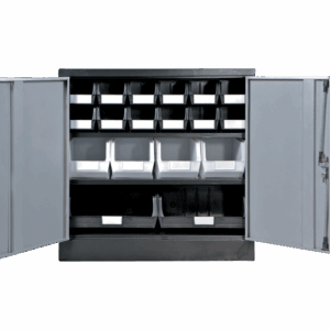 Black & Silver – Linbin ® Storage Bin Half Size Cabinet Kit