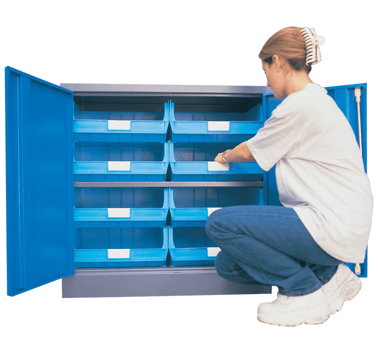 Blue – Linbin ® Storage Bin Half Size Cabinet Kit 4