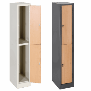 Steel Lockers with Wooden Doors