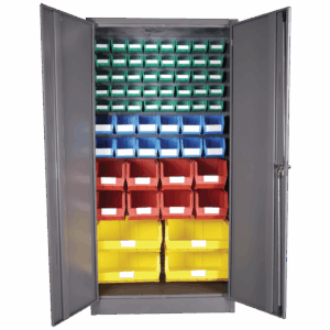 Louvre Panel & Linbin ® Storage Bin Cabinet Kit 3