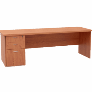 Office Desk with 2 Drawer Deep Filier Pedestal