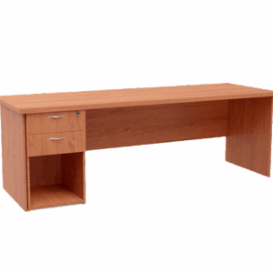 Office Desk with 2 Drawer Lever Arch Pedestal