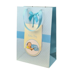 Blue Spot Baby Boy with tag – 220 x 120 x 130mm