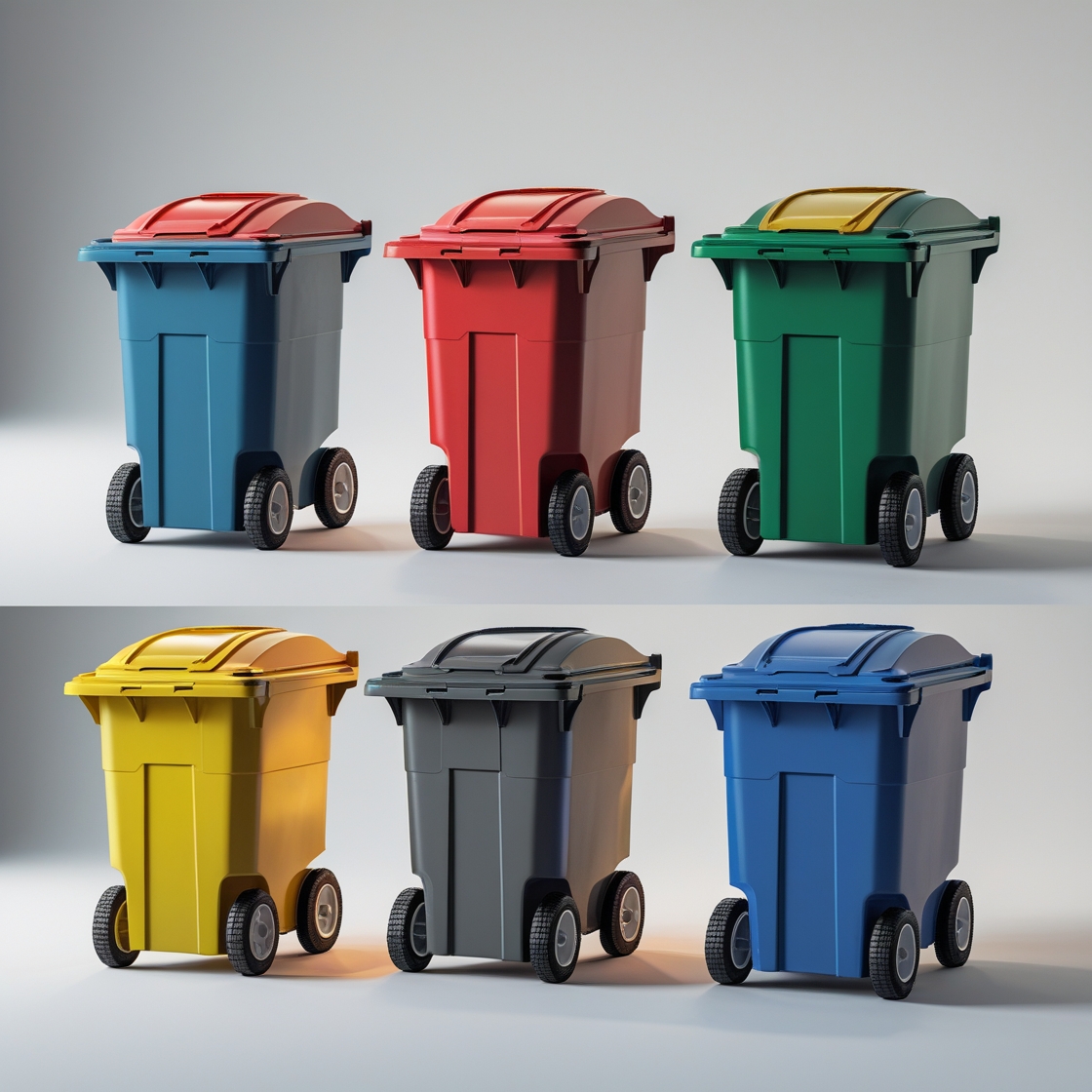 Yellow Wheelie Bin - Durable Waste Management Bin