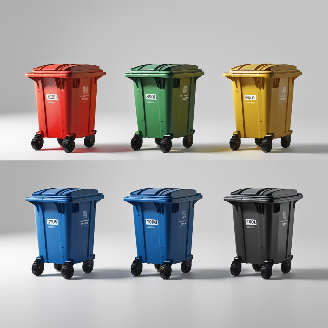 120L Wheelie Bin - Compact Household Size