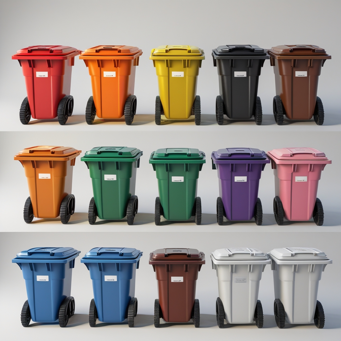 80 L Grey Wheelie Bin Compact Household