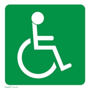 ABS Signage - Physically Challenged - 150 x 150mm - SIGNHC