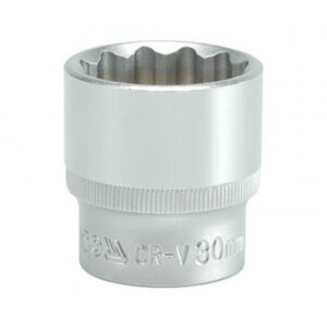 Bi-hex Socket - 12 Point - Chrome Vanadium - 1/2" Connector - Standard Length - 30mm - YT-1291