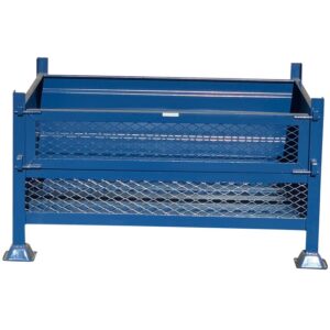 Stillage Bin - Stackable Steel Bin - Half Drop Side - Blue - 2000Kg - SBD4324