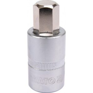 Hex Bit Socket - Chrome Vanadium - 1/2" Connector - Standard Length - HEX 14 x 50mm - YT-04387