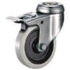 Castor Wheels - Thermoplastic Rubber - Bolt Hole Swivel - Brake - 100mm - TOOC514