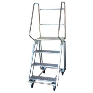 Mobile Safety Step Ladder - Mounty Rollstep - 4 Step - 1.835m High - MLH04