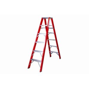 Fibreglass Double Sided Ladder - Industrial A-Frame - 6 Steps - 1.8m - FGSD6
