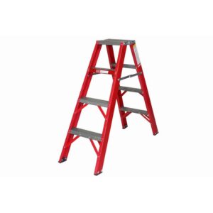 All Fibreglass Double Sided Ladder - Industrial A-Frame - 4 Steps - 1.2m - FGSD4-ALL