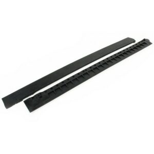 Rubber Mat Female Corner Edge - Fatigue-Step Solid Anti-Fatigue Interlocking Tile - 100 x 8 x 1.8 cm - Black - SS010002F