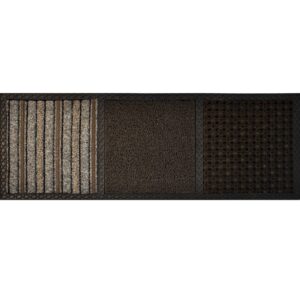 Disinfectant Mat - COBAcare Trio Zone - 99.5 x 39.5 x 1.5 cm - Brown, Brown and Beige - CDM006