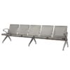 Airport Bench - Indoor and Outdoor Waiting Room Seat - Stainless Steel - Five Seater - Flat Pack - 302 x 67 x 82 cm - PF05