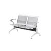 Airport Bench - Indoor Waiting Room Seat - Chrome - Two Seater - Flat Pack - 127 x 67 x 82 cm - PC02