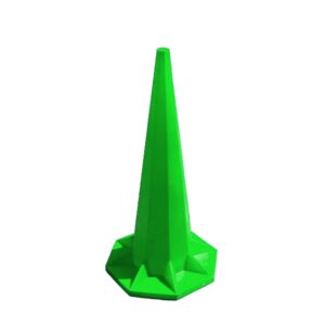 Safety Cone - Hard Plastic - Traffic Safety Barrier Cone - Jumbo - 1.8m - Lime - SXS047L