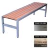 Slimline Bench - Stainless Steel 304 and Wood - Bolt Down - 45x240x45cm - Colour Options - SL4262S