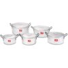 Pots with Lids - Combination - 10 Piece - Hart - 2 - Aluminium - 150mm - 175mm - 200mm - 225mm - 250mm Pots - 701104